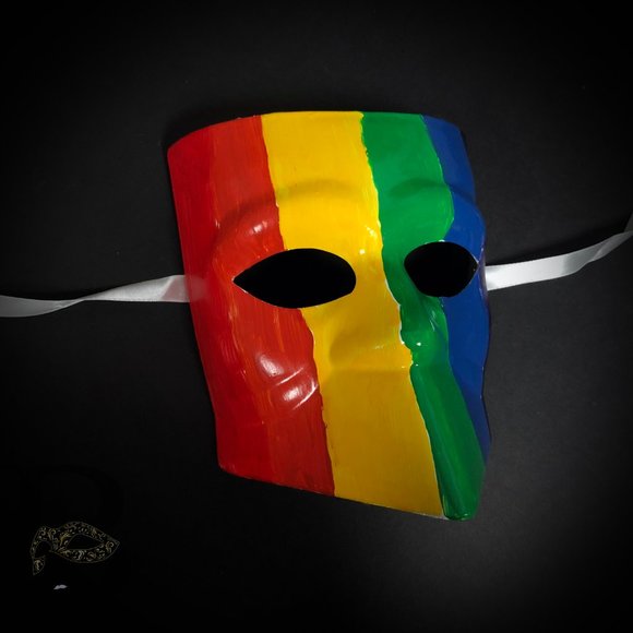 Rainbow Pride Parade Party Mask - Picture 4 of 5